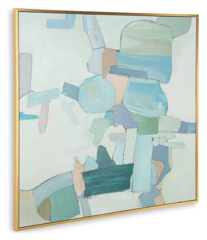Wynburn - White / Blue / Green - Wall Art by Signature Design by Ashley® | Bel Furniture