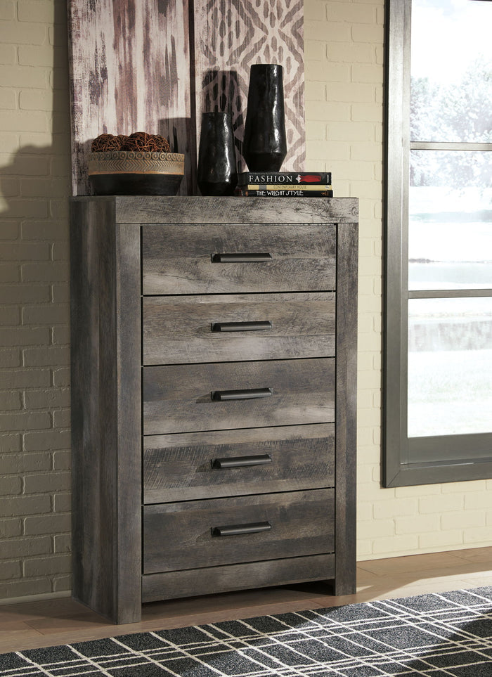 Wynnlow - Five Drawer Chest - Gray - view 2