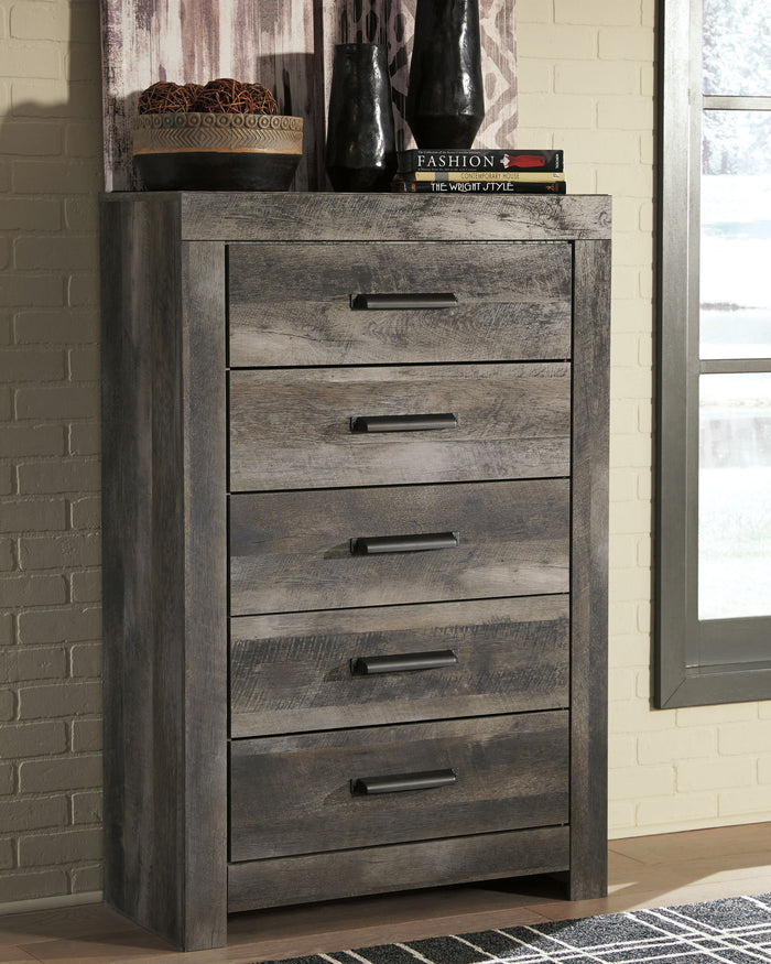 Wynnlow - Five Drawer Chest - Gray - view 4