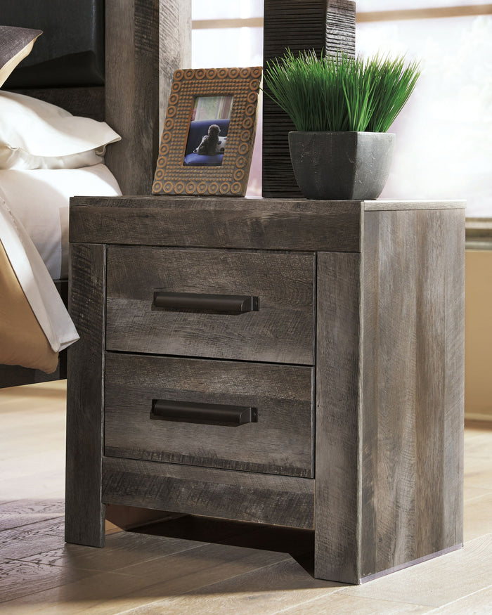 Wynnlow - Two Drawer Night Stand - Gray - view 5