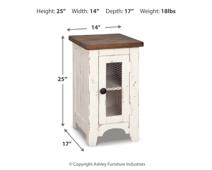 Wystfield - Chair Side End Table - White / Brown - view 2