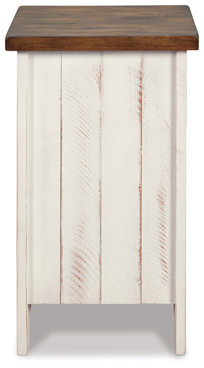 Wystfield - White / Brown - Chair Side End Table by Signature Design by Ashley® | Bel Furniture