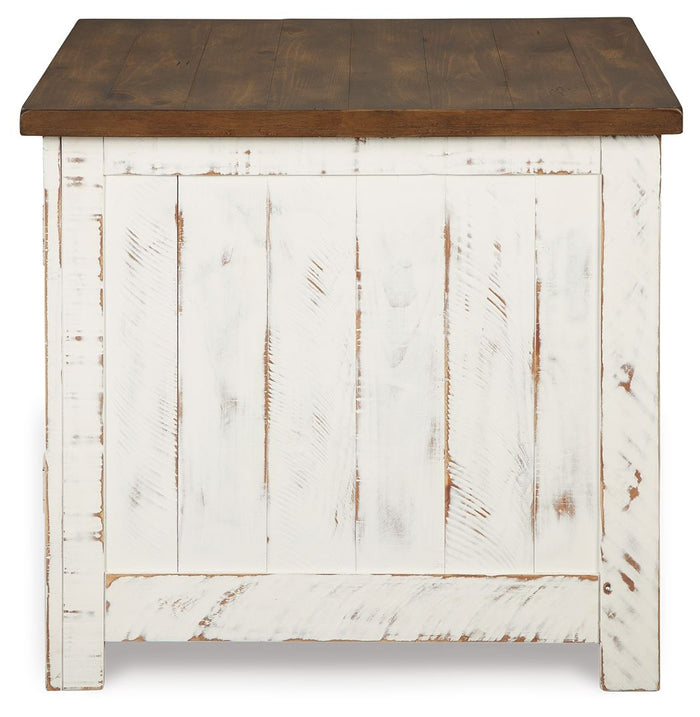 Wystfield - Rectangular End Table - 2 Doors - White / Brown - view 6
