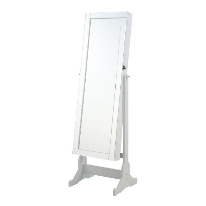 Yvonne Cheval Mirror With Jewelry Storage Dove Gray