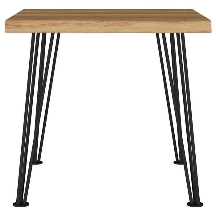 Zander Square Wood Top Coffee Table Natural Brown