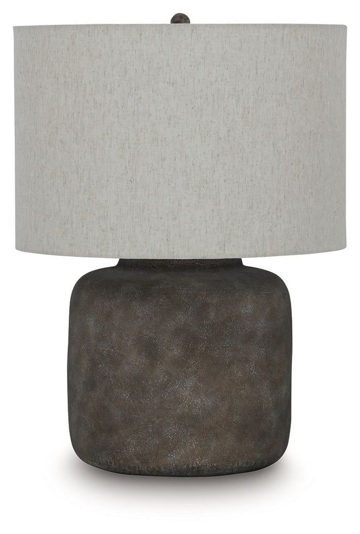 Zandophen Metal Table Lamp Antique Gray
